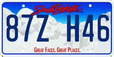 SD license plate 87ZH46