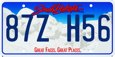 SD license plate 87ZH56