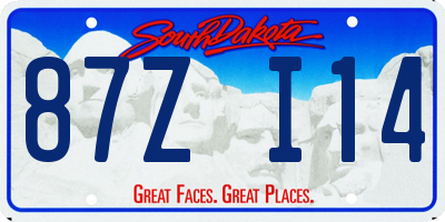 SD license plate 87ZI14