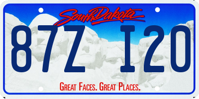 SD license plate 87ZI20