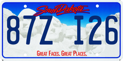 SD license plate 87ZI26