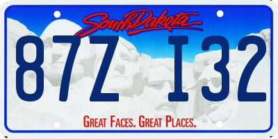 SD license plate 87ZI32