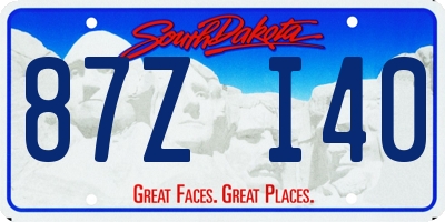 SD license plate 87ZI40