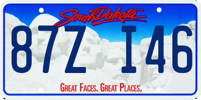 SD license plate 87ZI46