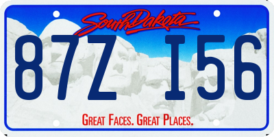 SD license plate 87ZI56