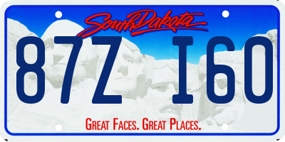 SD license plate 87ZI60