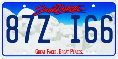 SD license plate 87ZI66