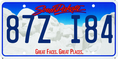 SD license plate 87ZI84