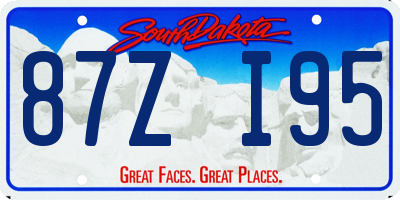 SD license plate 87ZI95