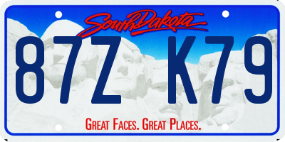 SD license plate 87ZK79