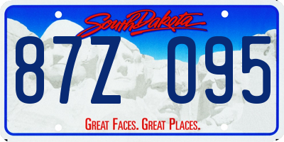 SD license plate 87ZO95