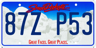 SD license plate 87ZP53