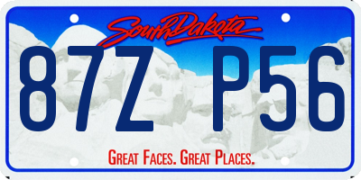 SD license plate 87ZP56