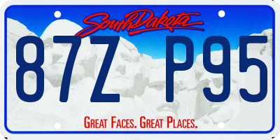 SD license plate 87ZP95