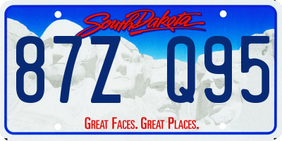 SD license plate 87ZQ95