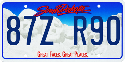 SD license plate 87ZR90