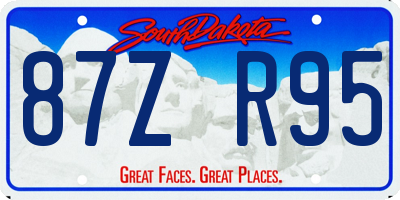 SD license plate 87ZR95