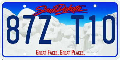 SD license plate 87ZT10