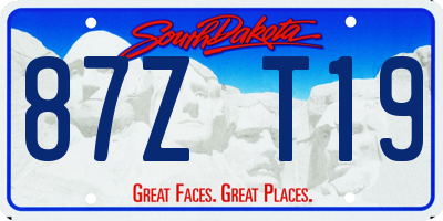SD license plate 87ZT19