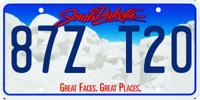 SD license plate 87ZT20