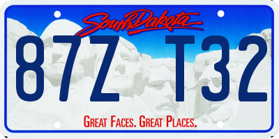 SD license plate 87ZT32