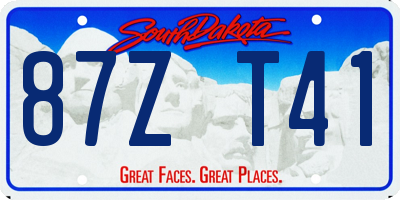SD license plate 87ZT41