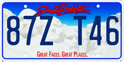 SD license plate 87ZT46