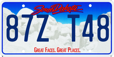 SD license plate 87ZT48