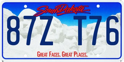 SD license plate 87ZT76