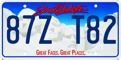SD license plate 87ZT82