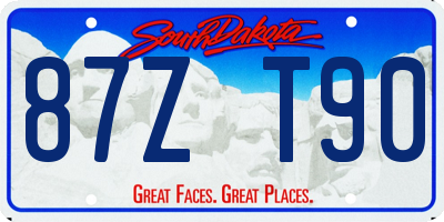 SD license plate 87ZT90