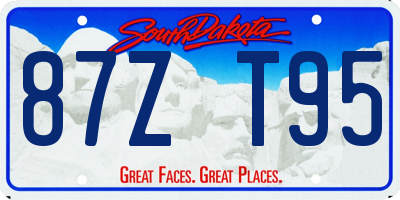 SD license plate 87ZT95