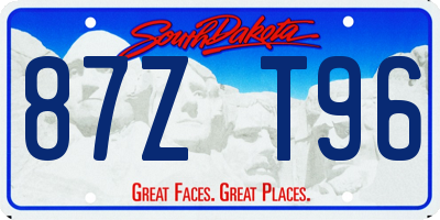 SD license plate 87ZT96