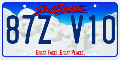 SD license plate 87ZV10