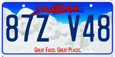 SD license plate 87ZV48
