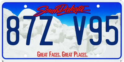 SD license plate 87ZV95