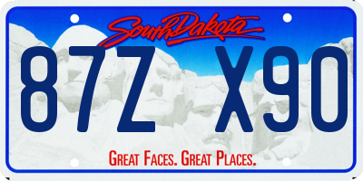 SD license plate 87ZX90