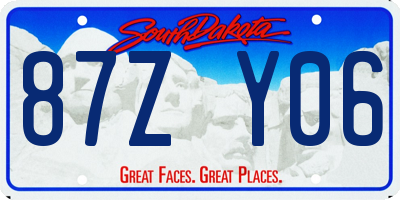 SD license plate 87ZY06