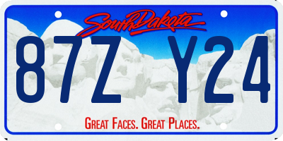SD license plate 87ZY24