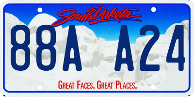 SD license plate 88AA24