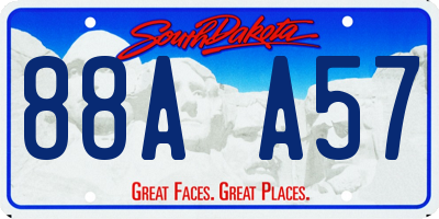 SD license plate 88AA57