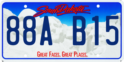 SD license plate 88AB15