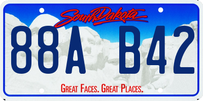 SD license plate 88AB42