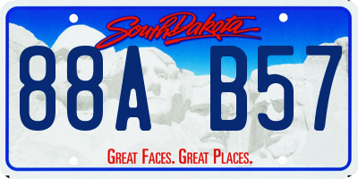SD license plate 88AB57