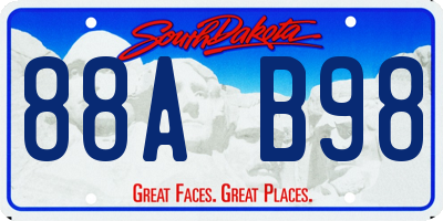 SD license plate 88AB98