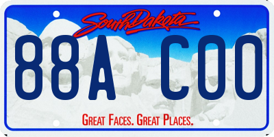 SD license plate 88AC00