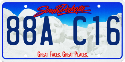 SD license plate 88AC16