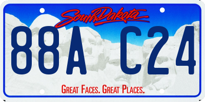 SD license plate 88AC24