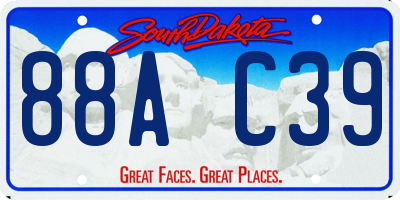 SD license plate 88AC39