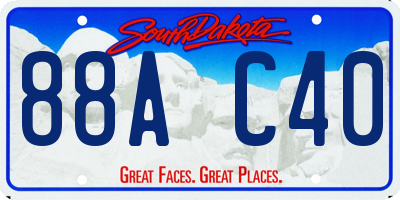 SD license plate 88AC40